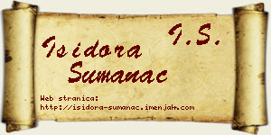 Isidora Šumanac vizit kartica
